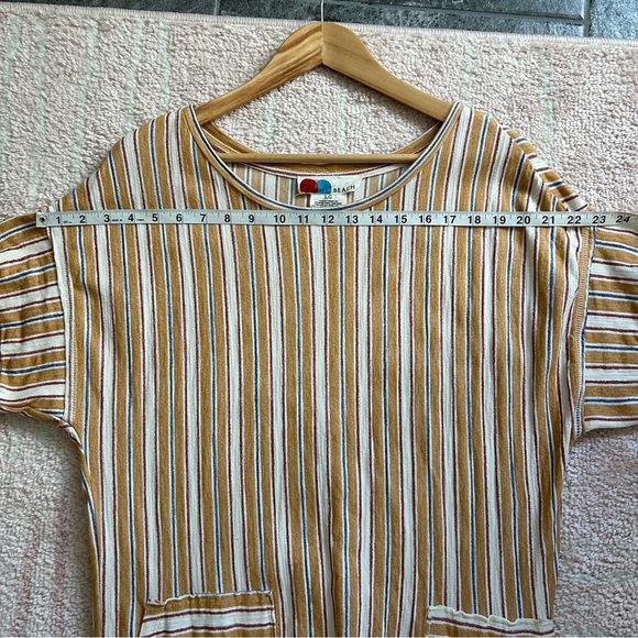 Free People Beach Marguerite Maxi Tee Dress Striped Size Large - Picture 7 of 15
